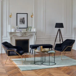 Lampadaire Trépied Runo Noir Atmosphera H 145 Cm -Promos Meubles Boutique lampadaire trepied runo noir atmosphera h 145 cm 4