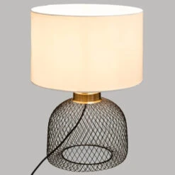 Lampe Grille Emie Noir Et Blanc Atmosphera -Promos Meubles Boutique lampe grille emie noir et blanc atmosphera 2