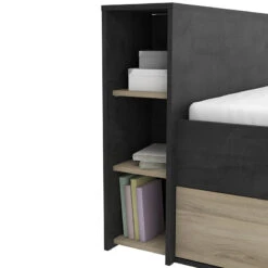 Demeyere Lit 140x190 Cm Pocket Naturel Et Noir -Promos Meubles Boutique lit 140x190 cm pocket naturel et noir 5