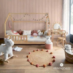 Lit Cabane 90x190 En Bois Sans Matelas Atmosphera 8 Lit Cabane 90x190 En Bois Sans Matelas Atmosphera -Promos Meubles Boutique lit cabane 90x190 en bois sans matelas atmosphera 2