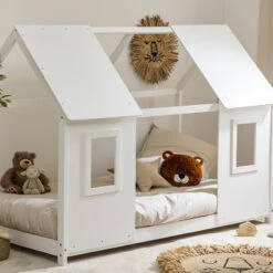 Lit Cabane Enfant Pin Blanc 90x190 Atmosphera 8 Lit Cabane Enfant Pin Blanc 90x190 Atmosphera -Promos Meubles Boutique lit cabane enfant pin blanc 90x190 atmosphera 1 1