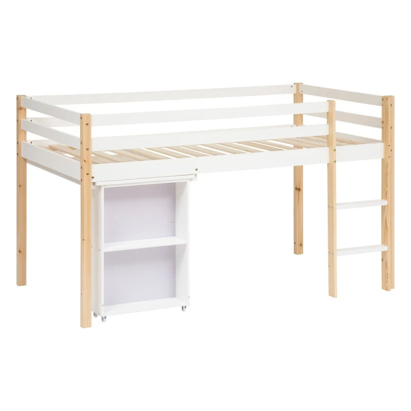 Lit Combi Bureau Enfant Pin Blanc Atmosphera 5 Lit Combi Bureau Enfant Pin Blanc Atmosphera – Image 3