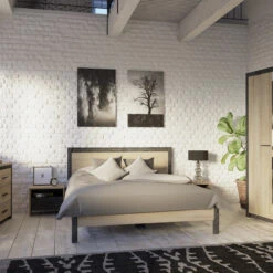 Demeyere Lit Kansas 2 Personnes 140x190 Cm -Promos Meubles Boutique lit kansas 2 personnes 140x190 cm 1