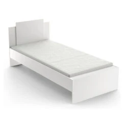 Demeyere Lit Simple 90 X 190/200 Life Blanc -Promos Meubles Boutique lit simple 90 x 190200 life blanc 4