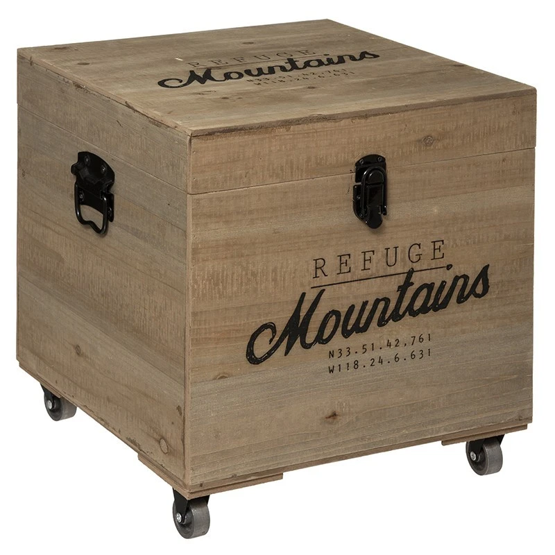 Lot De 3 Malles Carrés Bois Wild Atmosphera 4 Lot De 3 Malles Carrés Bois Wild Atmosphera – Image 2