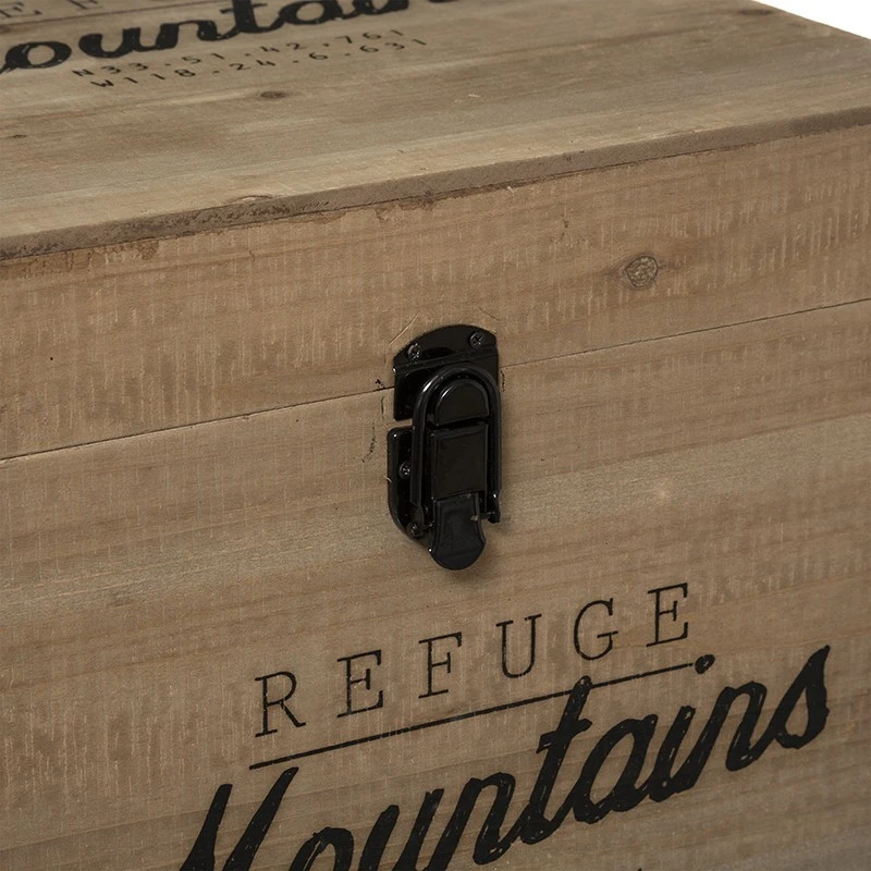 Lot De 3 Malles Carrés Bois Wild Atmosphera 6 Lot De 3 Malles Carrés Bois Wild Atmosphera – Image 4