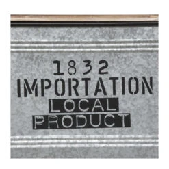 Lot De 3 Malles Métal Gris Plateau Bois Atmosphera -Promos Meubles Boutique lot de 3 malles metal gris plateau bois atmosphera 1 7