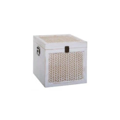 Malles Carrée Cannage Blanchi - Lot De 3 - Atmosphera 8 Malles Carrée Cannage Blanchi - Lot De 3 - Atmosphera -Promos Meubles Boutique malles carree cannage blanchi lot de 3 atmosphera 2