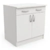 Demeyere Meuble Bas De Cuisine Blanc 2 Portes Mammy -Promos Meubles Boutique meuble bas de cuisine blanc 2 portes mammy