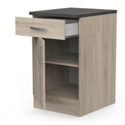 Demeyere Meuble De Cuisine Bas 1 Porte 1 Tiroir 50 Cm Paprika -Promos Meubles Boutique meuble de cuisine bas 1 porte 1 tiroir 50 cm paprika 1 5