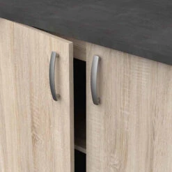 Demeyere Meuble De Cuisine Bas 2 Portes 100cm Paprika -Promos Meubles Boutique meuble de cuisine bas 2 portes 100cm paprika 1 2