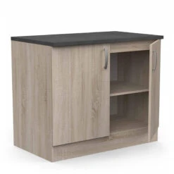 Demeyere Meuble De Cuisine Bas 2 Portes 100cm Paprika -Promos Meubles Boutique meuble de cuisine bas 2 portes 100cm paprika 1 3