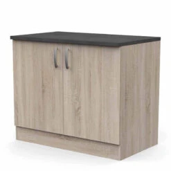 Demeyere Meuble De Cuisine Bas 2 Portes 100cm Paprika -Promos Meubles Boutique meuble de cuisine bas 2 portes 100cm paprika 1 4