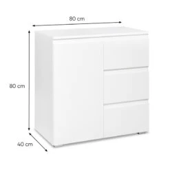 Meuble De Rangement 1 Porte 3 Tiroirs Blanc -Promos Meubles Boutique meuble de rangement 1 porte 3 tiroirs blanc image 1 7