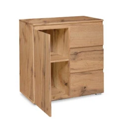 Meuble De Rangement 1 Porte 3 Tiroirs Naturel -Promos Meubles Boutique meuble de rangement 1 porte 3 tiroirs naturel image 5
