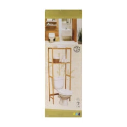 Meuble Dessus WC Bambou 2 étagères -Promos Meubles Boutique meuble dessus wc bambou 2 etageres 1