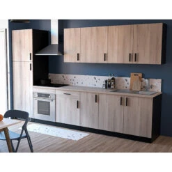 Demeyere Meuble Haut 1 Porte 60 Cm Origan Noir Et Bois -Promos Meubles Boutique meuble haut 1 porte 60 cm origan noir et bois 1 2