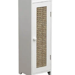 Meuble Réserve Et Dérouleur WC Cannage Blanc -Promos Meubles Boutique meuble reserve et derouleur wc cannage blanc 1