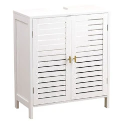 Meuble Sous Lavabo 2 Portes Blanc Lux