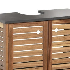 Meuble Sous Lavabo 2 Portes En Acacia -Promos Meubles Boutique meuble sous lavabo 2 portes en acacia 1 1