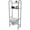 Meuble WC 2 Tablettes Pour Toilettes Noir Et Chrome -Promos Meubles Boutique meuble wc 2 tablettes pour toilettes noir chrome