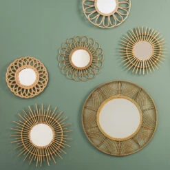 Miroir Rotin Fleur D56 Atmosphera -Promos Meubles Boutique miroir rotin fleur d56 atmosphera 2