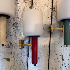 1960 Three Stilnovo Style Mid-Century Modern Brass Italian Wall Sconces -Promos Meubles Boutique mobilejpegupload 0A72AB4FEC61433B961C15F8CA6E4359 master