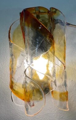 Three Of Vintage Hand Blown Murano Glass Wall Lamps, Italy 1960s -Promos Meubles Boutique mobilejpegupload 9E063B946A89404687BECA601587070A master