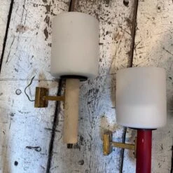 1960 Three Stilnovo Style Mid-Century Modern Brass Italian Wall Sconces -Promos Meubles Boutique mobilejpegupload DAEF2A10D42D48C08B1271200AF7E4D5 master