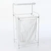 Panier à linge Blanc Sur Support -Promos Meubles Boutique panier a linge sur support