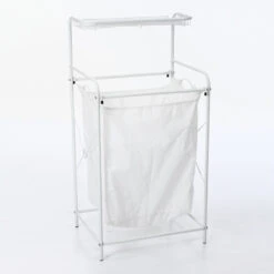 Panier à linge Blanc Sur Support