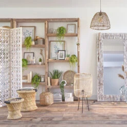 Paravent Bois Nomade Blanc Atmosphera -Promos Meubles Boutique paravent bois nomade blanc atmosphera 2