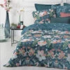 Parure De Lit Amelia Bleu Canard Et Motifs 240x220 Atmosphera -Promos Meubles Boutique parure de lit amelia bleu canard et motifs 240x220 atmosphera