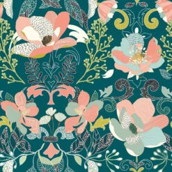 Parure De Lit Amelia Bleu Canard Et Motifs 240x220 Atmosphera -Promos Meubles Boutique parure de lit amelia bleu canard et motifs 240x220 atmosphera 2