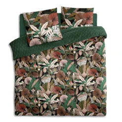 Parure De Lit Forêt Vert Et Motifs 240x220 Atmosphera