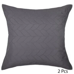 PARURE LIT 2 P. TRESSES DESSUS LIT 2 TAIES GRIS ATMOSPHERA -Promos Meubles Boutique parure lit 2 p tresses dessus lit 2 taies gris atmosphera 2