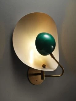JENNY Large Wall Light Or Sconce In Enamel & Brass By Blueprint Lighting -Promos Meubles Boutique phe2DM6A master
