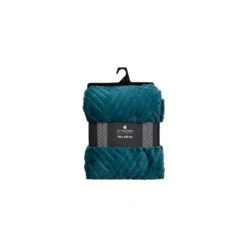 Plaid Géant 180x230 Fourrure Bleu Canard Atmosphera -Promos Meubles Boutique plaid geant 180x230 fourrure bleu canard atmosphera 2