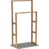 Porte Serviette Bambou 2 Barres Naturel Et Kaki 2 Porte Serviette Bambou 2 Barres Naturel Et Kaki -Promos Meubles Boutique porte serviette bambou 2 barres naturel et kaki