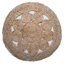 Pouf En Jute Ajouré 43x18 Atmosphera -Promos Meubles Boutique pouf en jute ajoure 43x18 atmosphera 4