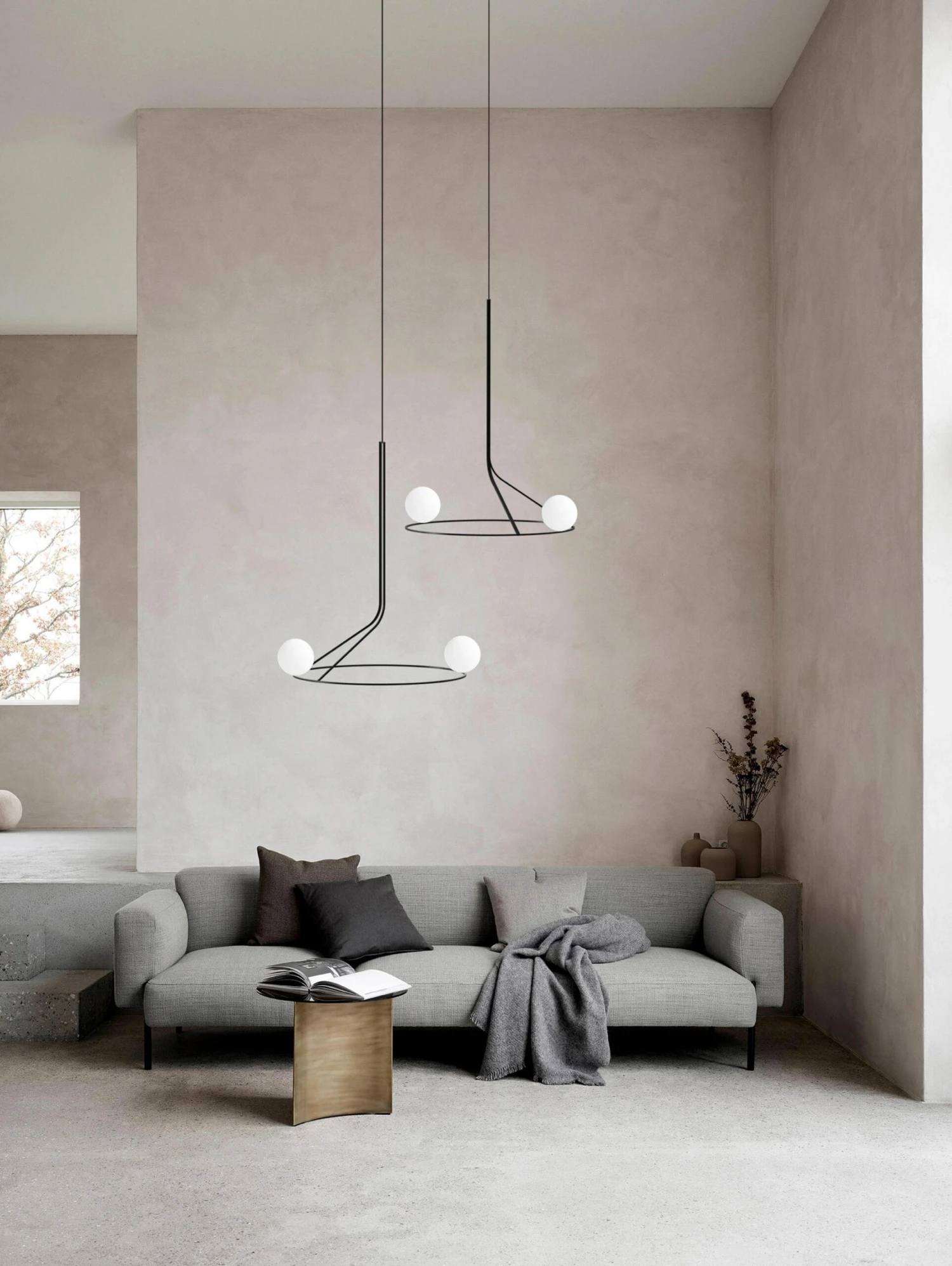 Stylish Minimalistic Contemporary Pendant Lamp Na Linii, Pair Edition Opal Glass 11 Stylish Minimalistic Contemporary Pendant Lamp Na Linii, Pair Edition Opal Glass â Image 9