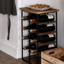 Range Bouteilles En Fer Et Bois Bakos Atmosphera -Promos Meubles Boutique range bouteilles en fer et bois bakos atmosphera 1