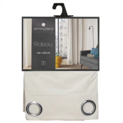 Rideau Ivoire Lilou 140x260 Atmosphera -Promos Meubles Boutique rideau ivoir lilou 140x260 atmosphera 3
