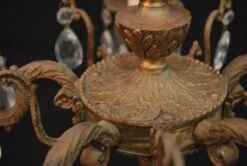 Beautiful Small Brass/glass Chandelier -Promos Meubles Boutique smal 1940 sp light dibs 2 master