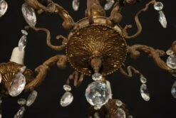 Beautiful Small Brass/glass Chandelier -Promos Meubles Boutique small 1940 sp light dibs 5 master