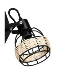 Spot Cyrus En Métal Et Rotin Ostaria -Promos Meubles Boutique spot cyrus en metal et rotin ostaria 2