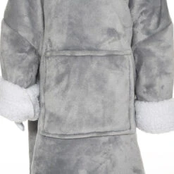 Sweat Plaid à Capuche Ours Gris Enfant Atmosphera -Promos Meubles Boutique sweat plaid a capuche ours gris enfant atmosphera 3