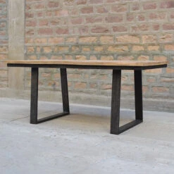 Table à Manger Bois Et Pieds Métal En U -Promos Meubles Boutique table a manger bois et pieds metal en u 3