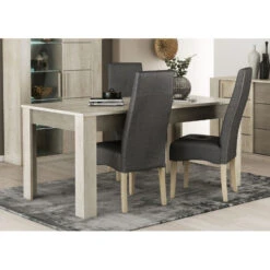 Demeyere Table Avec Rallonge 170/230x90cm Cannes -Promos Meubles Boutique table avec rallonge 170 230x90cm cannes chene champagne beton clair 1