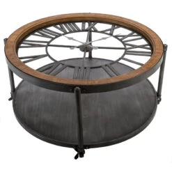 Table Basse Chrono Ronde Noire Atmosphera